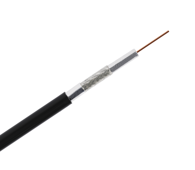 Cablu coaxial de 75 ohmi seria RG6TMF—Tri-Shield cu Messenger, Jelly