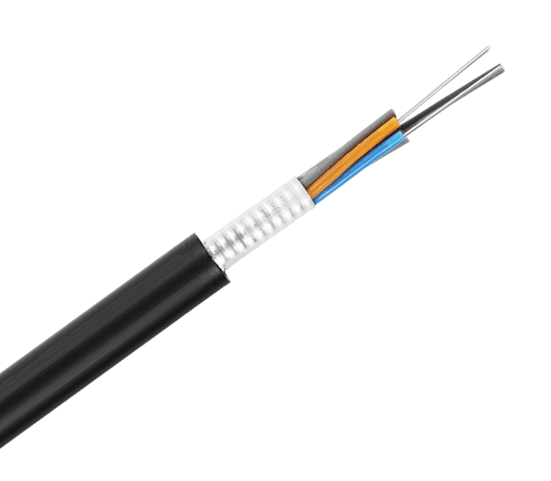 Cablu de fibră optică pentru exterior de tip stratificat GYTA